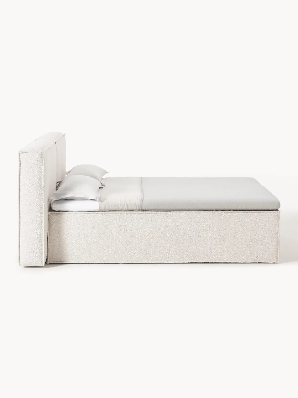 New Cama continental en tejido bouclé Lennon Camas Continentales|Camas