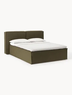 Cama continental en tejido bouclé Lennon Camas Continentales|Camas