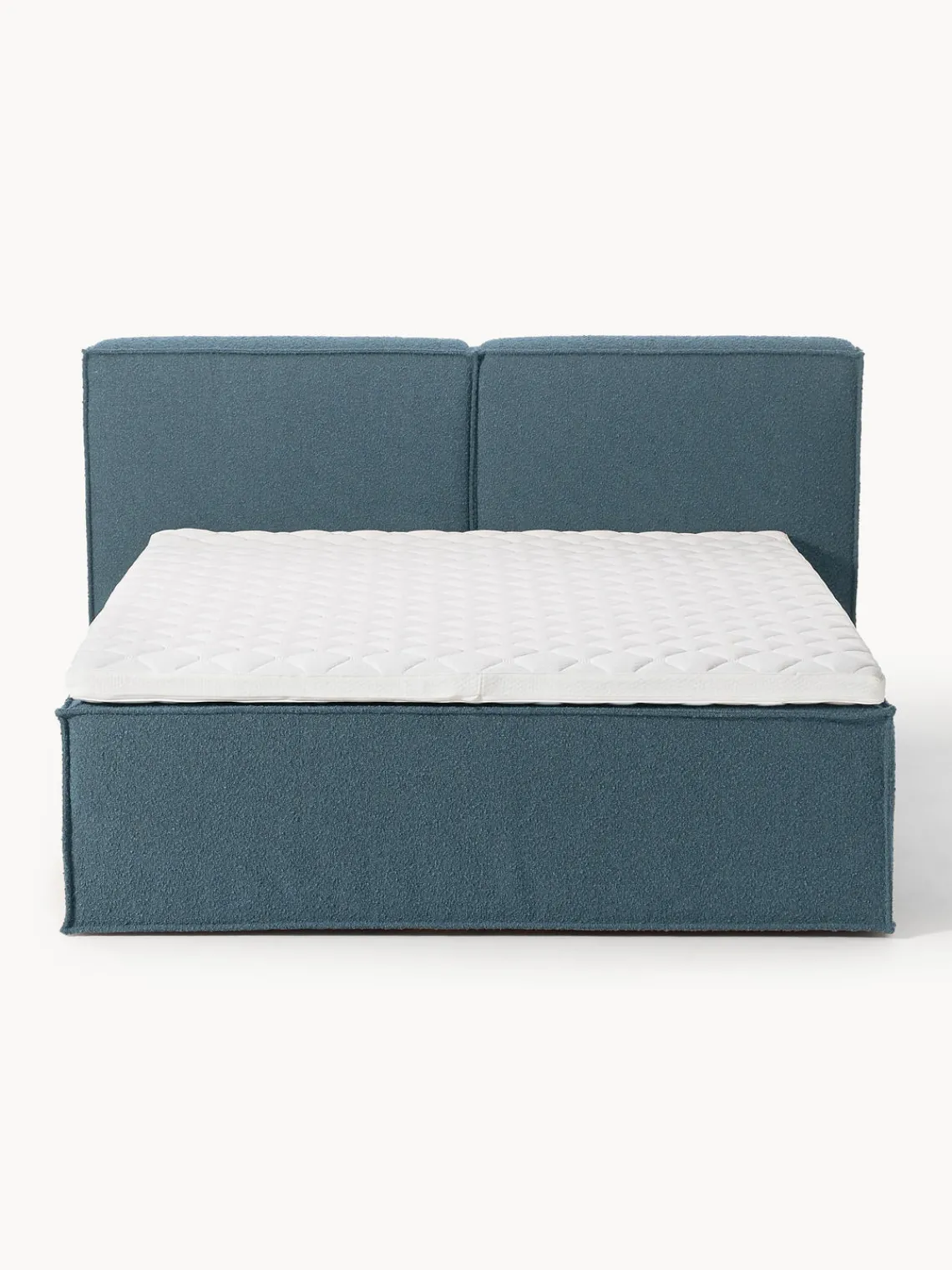 Cama continental en tejido bouclé Lennon Camas Continentales|Camas