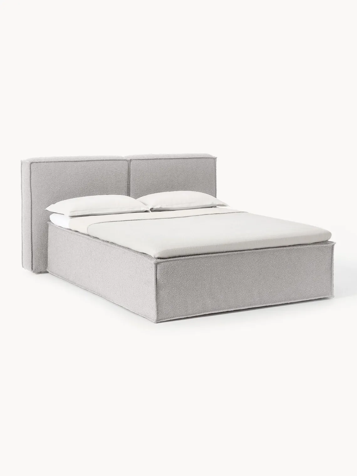 New Cama continental en tejido bouclé Lennon Camas Continentales|Camas