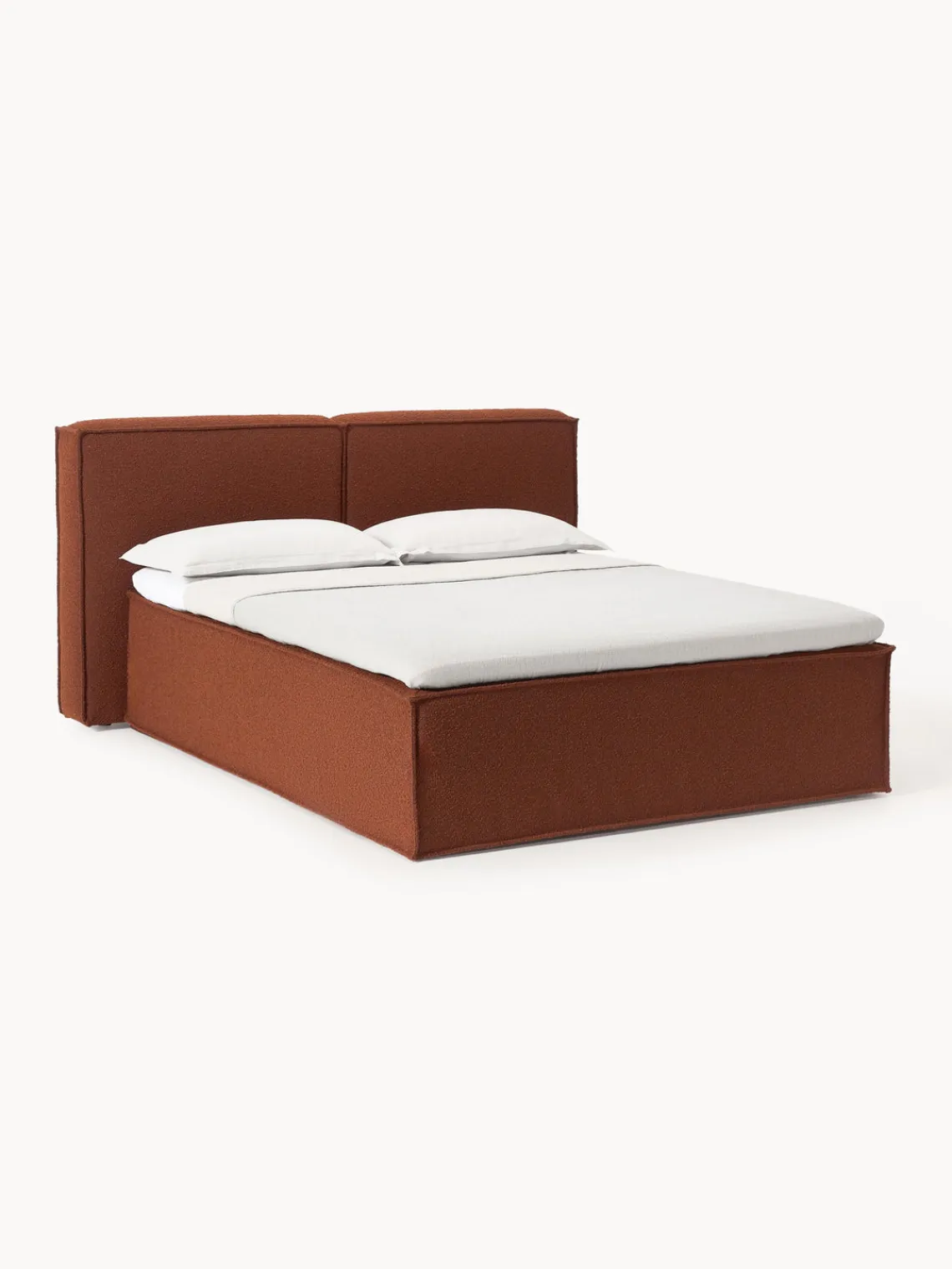 Best Cama continental en tejido bouclé Lennon Camas Continentales|Camas