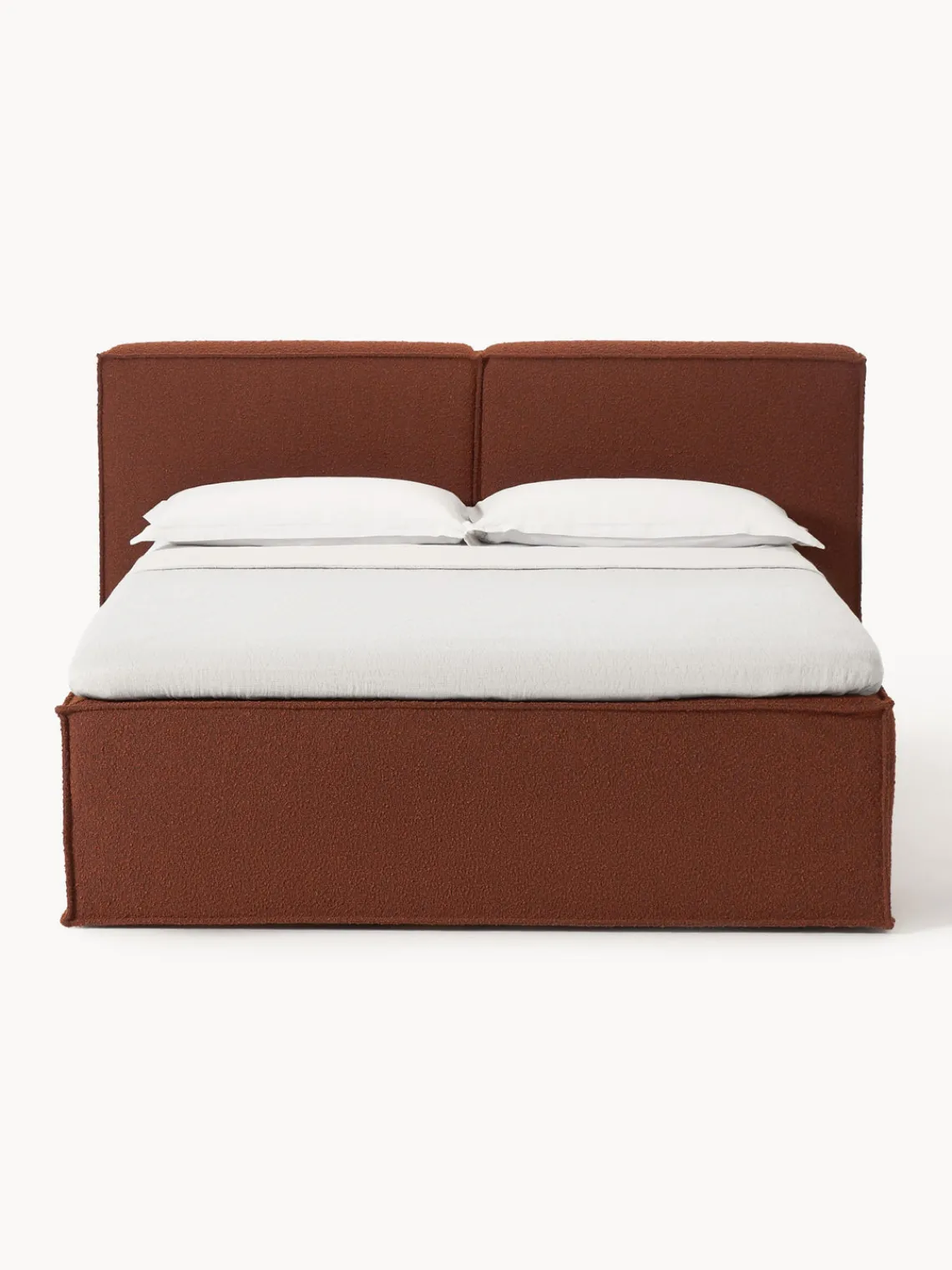 Best Cama continental en tejido bouclé Lennon Camas Continentales|Camas