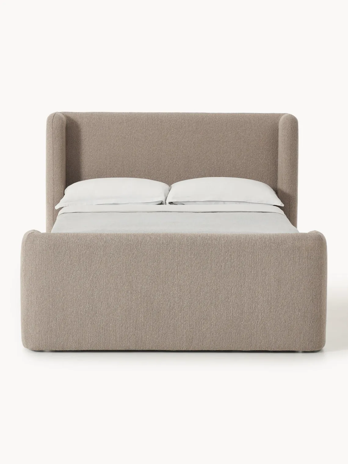 Discount Cama continental en tejido bouclé con espacio de almacenamiento Perla Camas Continentales|Camas