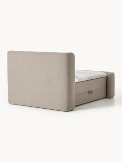 Discount Cama continental en tejido bouclé con espacio de almacenamiento Perla Camas Continentales|Camas