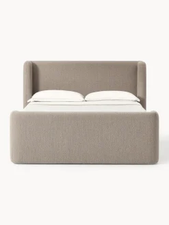 New Cama continental en tejido bouclé Perla Camas Continentales|Camas