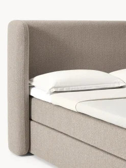 New Cama continental en tejido bouclé Perla Camas Continentales|Camas