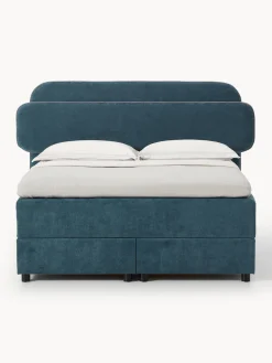 Camas Continentales|Camas>Westwing Collection Cama continental Enrica Tejido azul oscuro