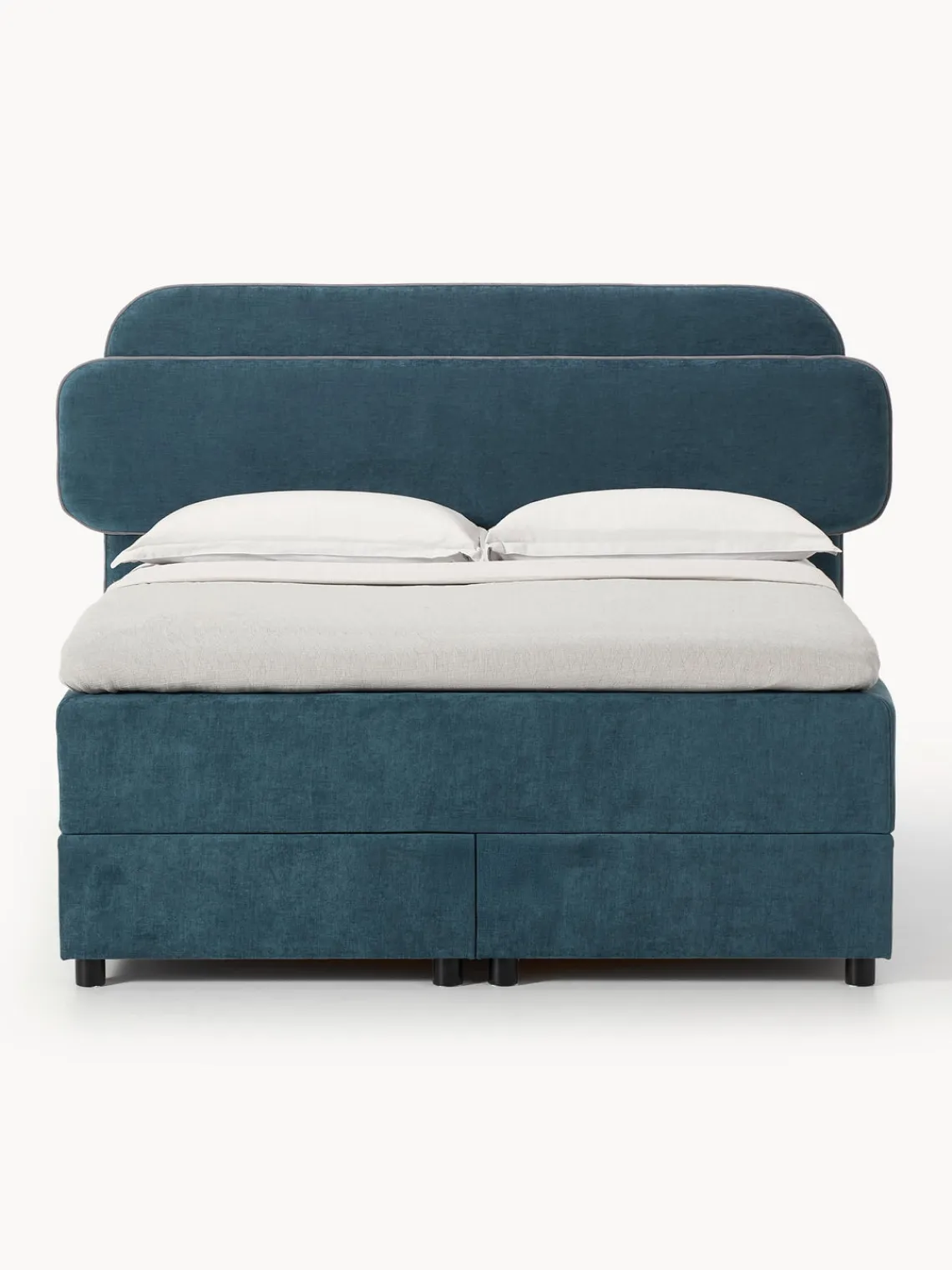 Camas Continentales|Camas>Westwing Collection Cama continental Enrica Tejido azul oscuro