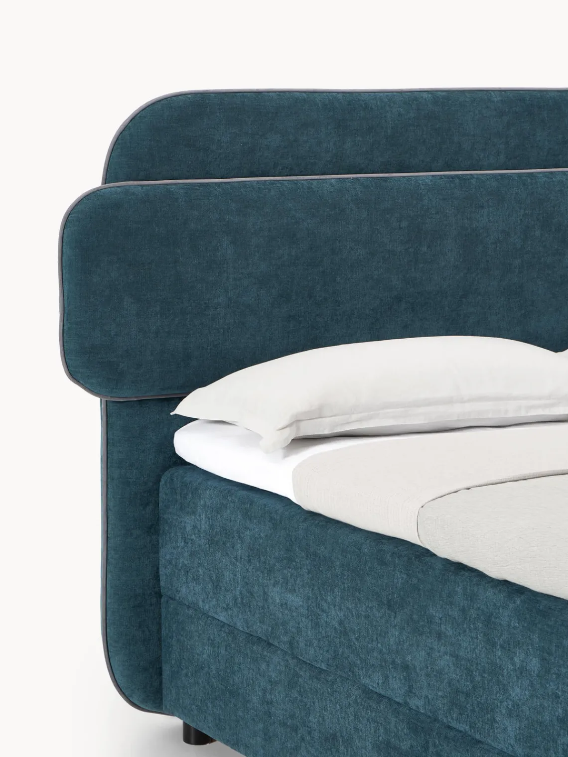 Camas Continentales|Camas>Westwing Collection Cama continental Enrica Tejido azul oscuro