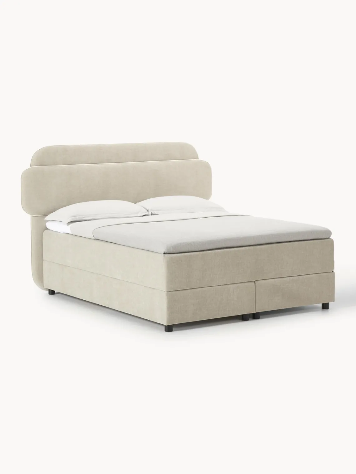 Camas Continentales|Camas>Westwing Collection Cama continental Enrica Tejido beige claro