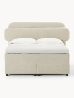 Camas Continentales|Camas>Westwing Collection Cama continental Enrica Tejido beige claro