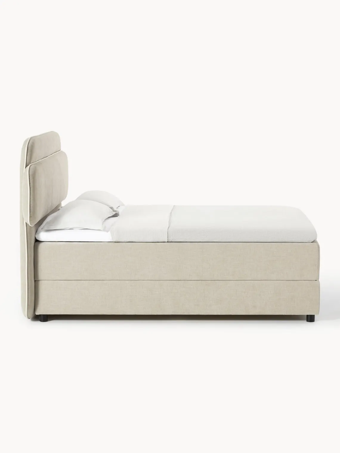 Camas Continentales|Camas>Westwing Collection Cama continental Enrica Tejido beige claro