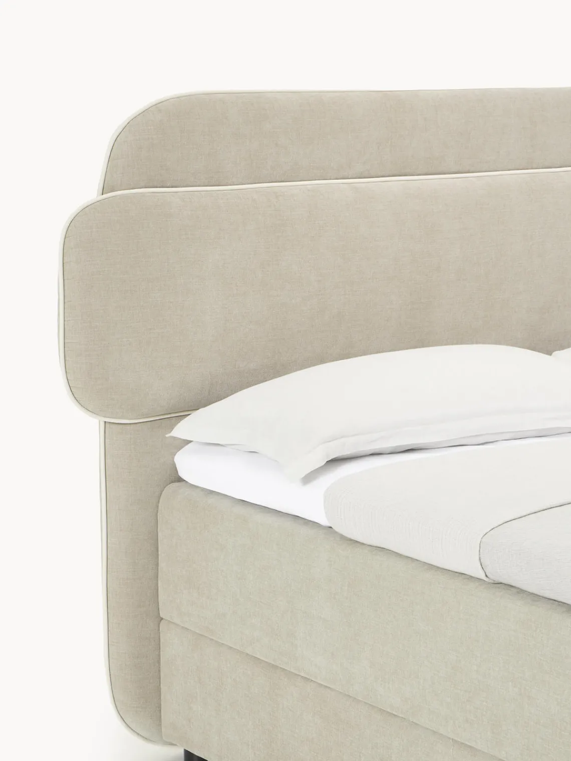 Camas Continentales|Camas>Westwing Collection Cama continental Enrica Tejido beige claro