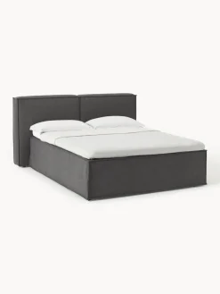 Camas Continentales|Camas>Westwing Collection Cama continental Lennon Tejido gris antracita