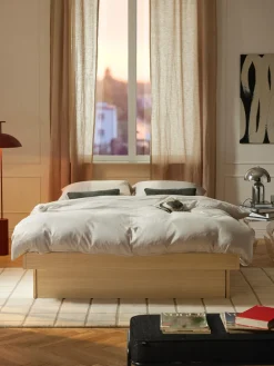 Estructuras De Cama|Camas>Westwing Collection Cama de madera con cajones Sato Madera de roble