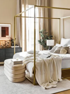 Cama de metal con dosel Belle Estructuras De Cama|Camas