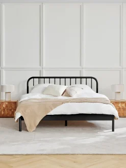 Estructuras De Cama|Camas>Westwing Collection Cama de metal Sanna Negro