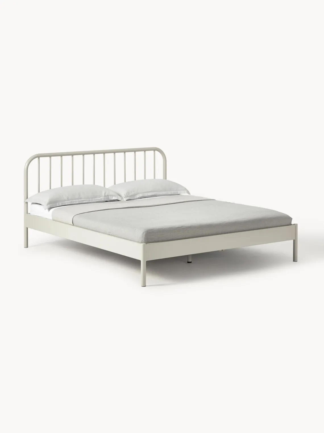 Estructuras De Cama|Camas>Westwing Collection Cama de metal Sanna Beige claro