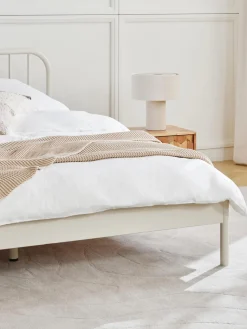 Estructuras De Cama|Camas>Westwing Collection Cama de metal Sanna Beige claro