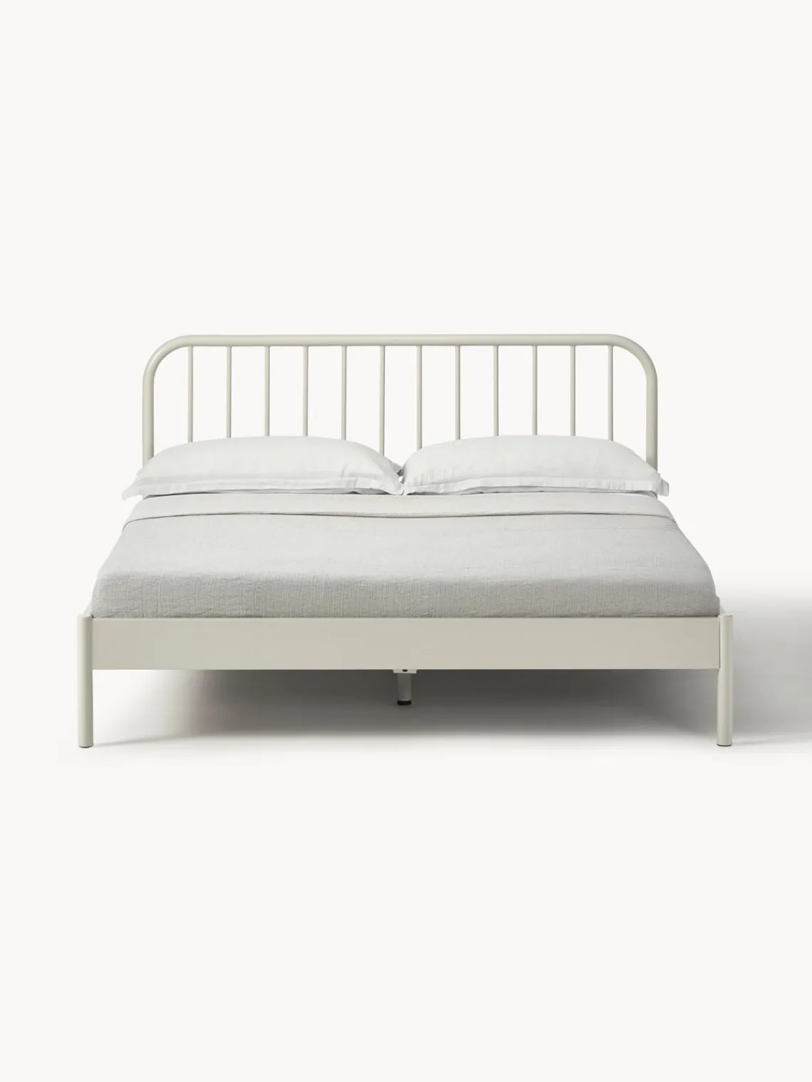 Estructuras De Cama|Camas>Westwing Collection Cama de metal Sanna Beige claro