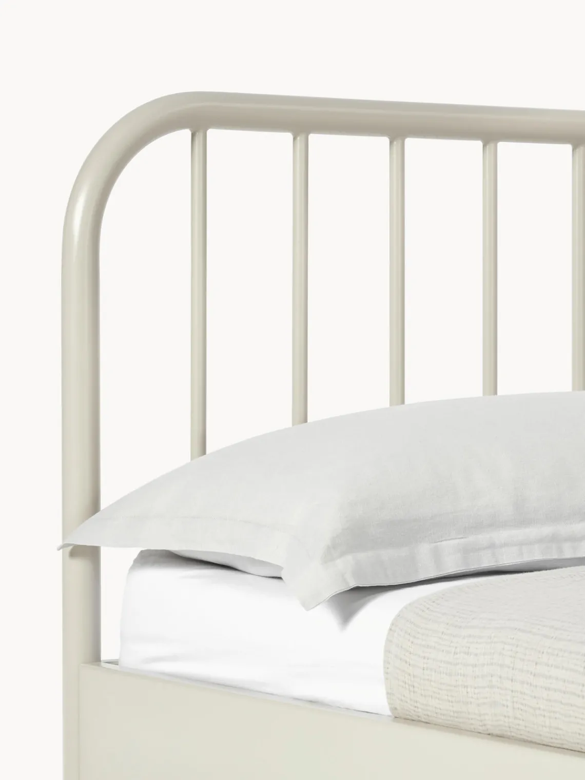 Estructuras De Cama|Camas>Westwing Collection Cama de metal Sanna Beige claro