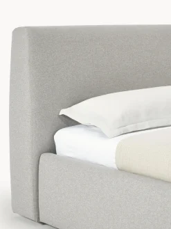 Camas Individuales|Camas Tapizadas></noscript>Westwing Collection Cama individual Cloud Tejido fino gris claro