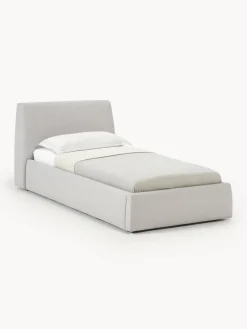 Camas Individuales|Camas Tapizadas>Westwing Collection Cama individual Cloud Tejido fino greige