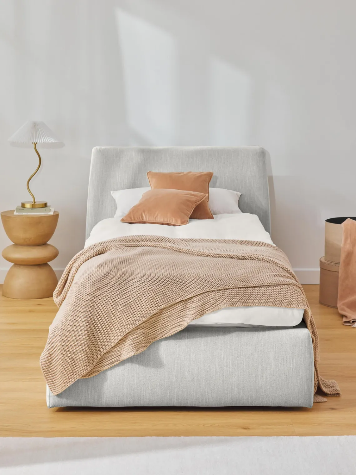 Sale Cama individual con espacio de almacenamiento Cloud Camas Individuales|Camas Tapizadas