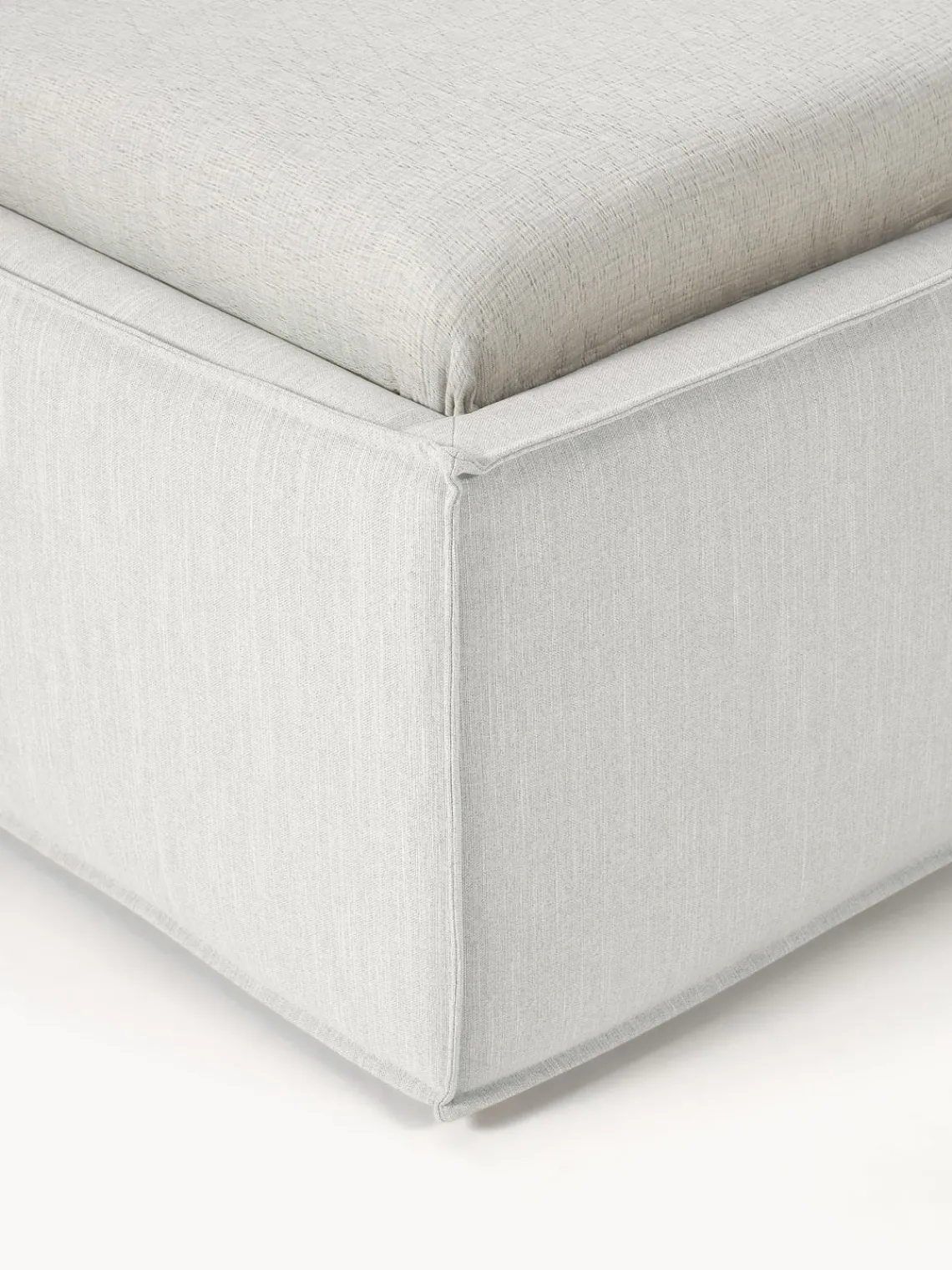 Camas Individuales|Camas Tapizadas>Westwing Collection Cama individual con espacio de almacenamiento Dream Tejido jaspeado greige