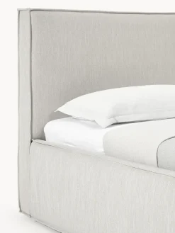 Camas Individuales|Camas Tapizadas></noscript>Westwing Collection Cama individual Dream Tejido jaspeado greige