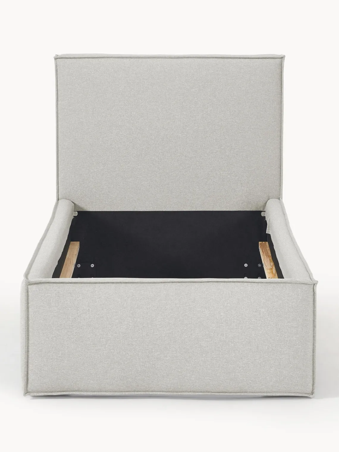 Camas Individuales|Camas Tapizadas>Westwing Collection Cama individual Dream Tejido fino gris claro