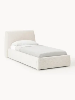 Outlet Cama individual en tejido bouclé Cloud Camas Individuales|Camas Tapizadas