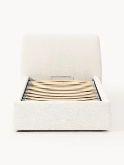 Clearance Cama individual en tejido bouclé con espacio de almacenamiento Cloud Camas Individuales|Camas Tapizadas