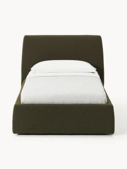 Clearance Cama individual en tejido bouclé Cloud Camas Individuales|Camas Tapizadas