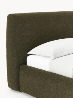 Clearance Cama individual en tejido bouclé Cloud Camas Individuales|Camas Tapizadas