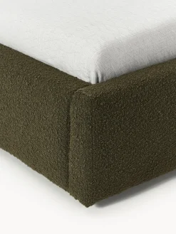 Clearance Cama individual en tejido bouclé Cloud Camas Individuales|Camas Tapizadas