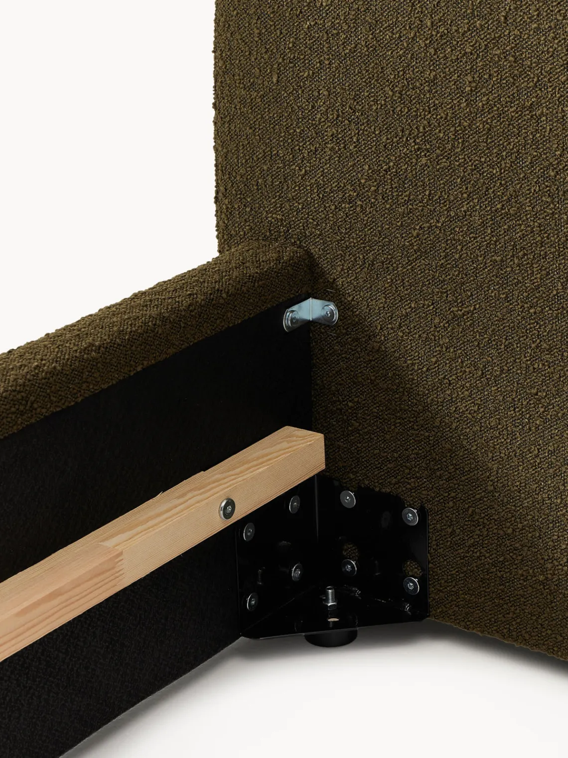 Clearance Cama individual en tejido bouclé Cloud Camas Individuales|Camas Tapizadas