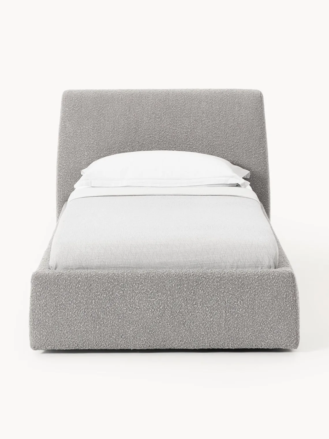 Best Cama individual en tejido bouclé con espacio de almacenamiento Cloud Camas Individuales|Camas Tapizadas