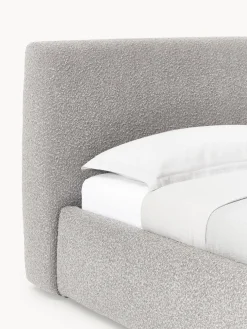 Camas Individuales|Camas Tapizadas></noscript>Westwing Collection Cama individual en tejido bouclé Cloud Bouclé gris