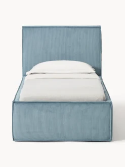 Camas Individuales|Camas Tapizadas></noscript>Westwing Collection Cama individual tapizada de pana con espacio de almacenaje Dream Pana azul