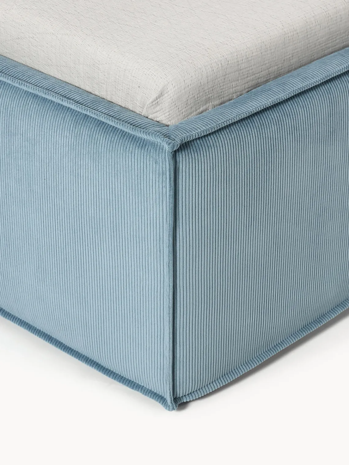 Camas Individuales|Camas Tapizadas>Westwing Collection Cama individual tapizada de pana Dream Pana azul