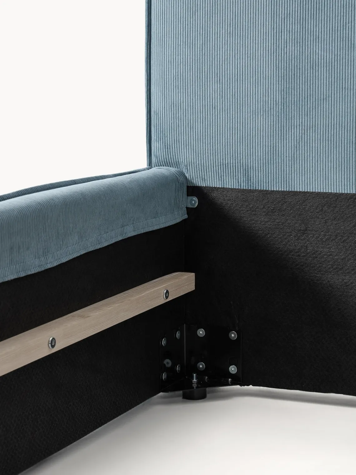 Camas Individuales|Camas Tapizadas>Westwing Collection Cama individual tapizada de pana Dream Pana azul