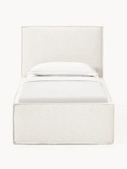 Cama individual tapizada en tejido bouclé con espacio de almacenamiento Dream Camas Individuales|Camas Tapizadas