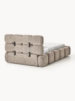 Online Cama individual tapizada en borreguillo bouclé Tayla Camas Individuales|Camas Tapizadas