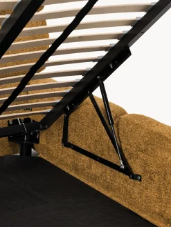 Outlet Cama individual tapizada en borreguillo bouclé con espacio de almacenamiento Tayla Camas Individuales|Camas Tapizadas