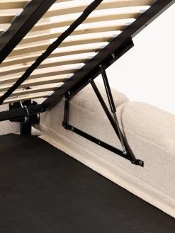 Camas Individuales|Camas Tapizadas></noscript>Westwing Collection Cama individual tapizada en borreguillo bouclé con espacio de almacenamiento Tayla Borreguillo bouclé melocotón