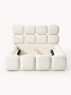 Camas Individuales|Camas Tapizadas></noscript>Westwing Collection Cama individual tapizada en borreguillo bouclé Tayla Borreguillo bouclé beige claro