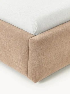 Camas Individuales|Camas Tapizadas></noscript>Westwing Collection Cama individual tapizada Cloud Tejido aterciopelado marrón