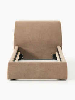 Camas Individuales|Camas Tapizadas></noscript>Westwing Collection Cama individual tapizada Cloud Tejido aterciopelado marrón