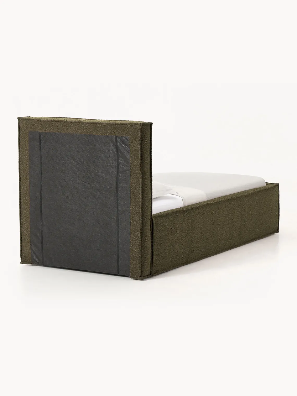 Clearance Cama individual tapizada en tejido bouclé Dream Camas Individuales|Camas Tapizadas